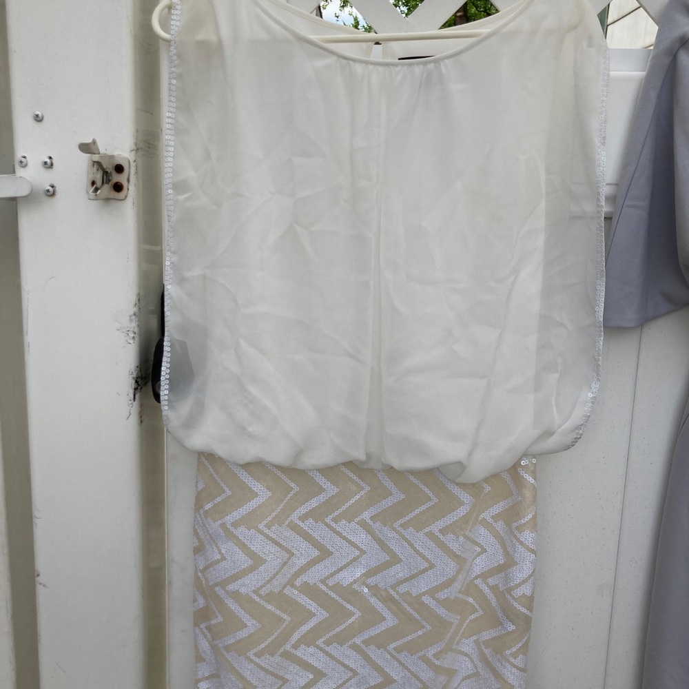 White and nude dress